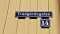 Old-fashioned street sign in LuleÃÂ¥