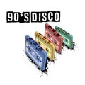 Old-fashioned tape audio cassette, symbol of retro music. Analog Royalty Free Stock Photo