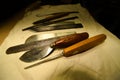 Old-fashioned traditional iconic handtools for arts and crafts Royalty Free Stock Photo