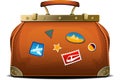 Old-fashioned travel bag (valise) Royalty Free Stock Photo