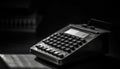 Old fashioned typewriter on desk in modern office generated by AI Royalty Free Stock Photo