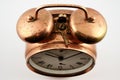 Vintage copper alarm clock Royalty Free Stock Photo