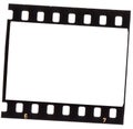 Old fashioned vintage 35mm camera film slide with empty frame for pictures,isolated on white background