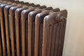 Old-fashioned and vintage radiator in close-up Royalty Free Stock Photo
