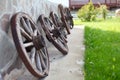 Old-fashioned wagon wheels