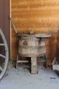 Old Fashioned Washing Machine made from Wood and Steel