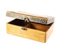 Old-fashioned wooden casket Royalty Free Stock Photo