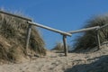 Old fence in the dunes of the North sea Royalty Free Stock Photo