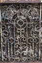 Old fence with rust and moss Royalty Free Stock Photo