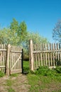 Old fence in the village Royalty Free Stock Photo