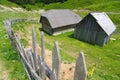 Old Fence And Wooden Hut In Montenegro Royalty Free Stock Photo