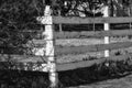 Old fencing in black and white Royalty Free Stock Photo