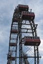 Old ferris wheel in amusement park Prater, Vienna, Austria Royalty Free Stock Photo