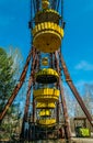 Old ferris wheel in the ghost town of Pripyat. Consequences of the accident at the Chernobil nuclear power plant