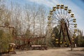 Old ferris wheel in ghost town of Pripyat Chernobyl Royalty Free Stock Photo