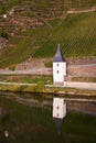 Old ferry house at the river Mosel near Trittenheim