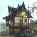 Old feudal house Royalty Free Stock Photo