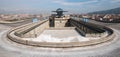 Old Fiat Factory in Turin Italy, built in the 1920s. On the roof the original test track still exists and is open to the public.