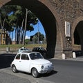 Old Fiat 500 in Rome Royalty Free Stock Photo