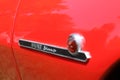 Old FIAT sports car side detail closeup Royalty Free Stock Photo