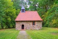 Old fieldstone chapel in Muessingen, Lueneburg Heath Royalty Free Stock Photo