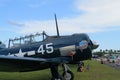 Old fighter fighter plane closeup