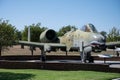 An old fighter jet at the Stafford Air & Space Museum Royalty Free Stock Photo