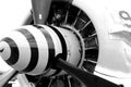 Old fighter plane engine Royalty Free Stock Photo