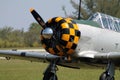 Old fighter plane front details