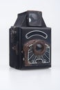 Old film camera. Royalty Free Stock Photo