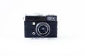 Old film camera. White background close-up. Vintage photo . Royalty Free Stock Photo