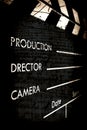 Old film Clapboard