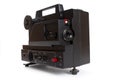 Old film projector on a white background Royalty Free Stock Photo