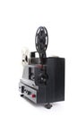 Old film projector on a white background Royalty Free Stock Photo