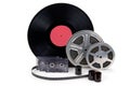 Old film strip, photographic film, record Royalty Free Stock Photo