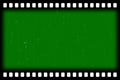 Old film stripes effect - green screen Royalty Free Stock Photo