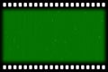 Old film stripes effect - green screen Royalty Free Stock Photo