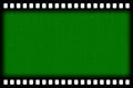 Old film stripes effect - green screen Royalty Free Stock Photo