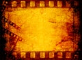 Old filmstrip on the paper Royalty Free Stock Photo