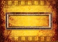 Old filmstrip on the paper background Royalty Free Stock Photo