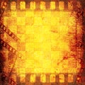 Old filmstrip on the paper background Royalty Free Stock Photo