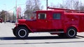 Old fire bluster tank truck