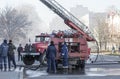 Old fire engine, fire brigade Royalty Free Stock Photo