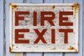 Old Fire Exit sign Royalty Free Stock Photo