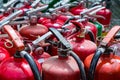 Old fire extinguishers Royalty Free Stock Photo