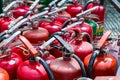 Old fire extinguishers Royalty Free Stock Photo