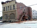 A historic firehouse destroyed by a tornado in Laurel, Marylandv Royalty Free Stock Photo