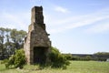 Old fireplace in paddock left standing as a solitary Royalty Free Stock Photo