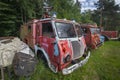 Old firetrucks in Poland Royalty Free Stock Photo