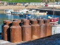 Old Fish Canisters at the Harbour